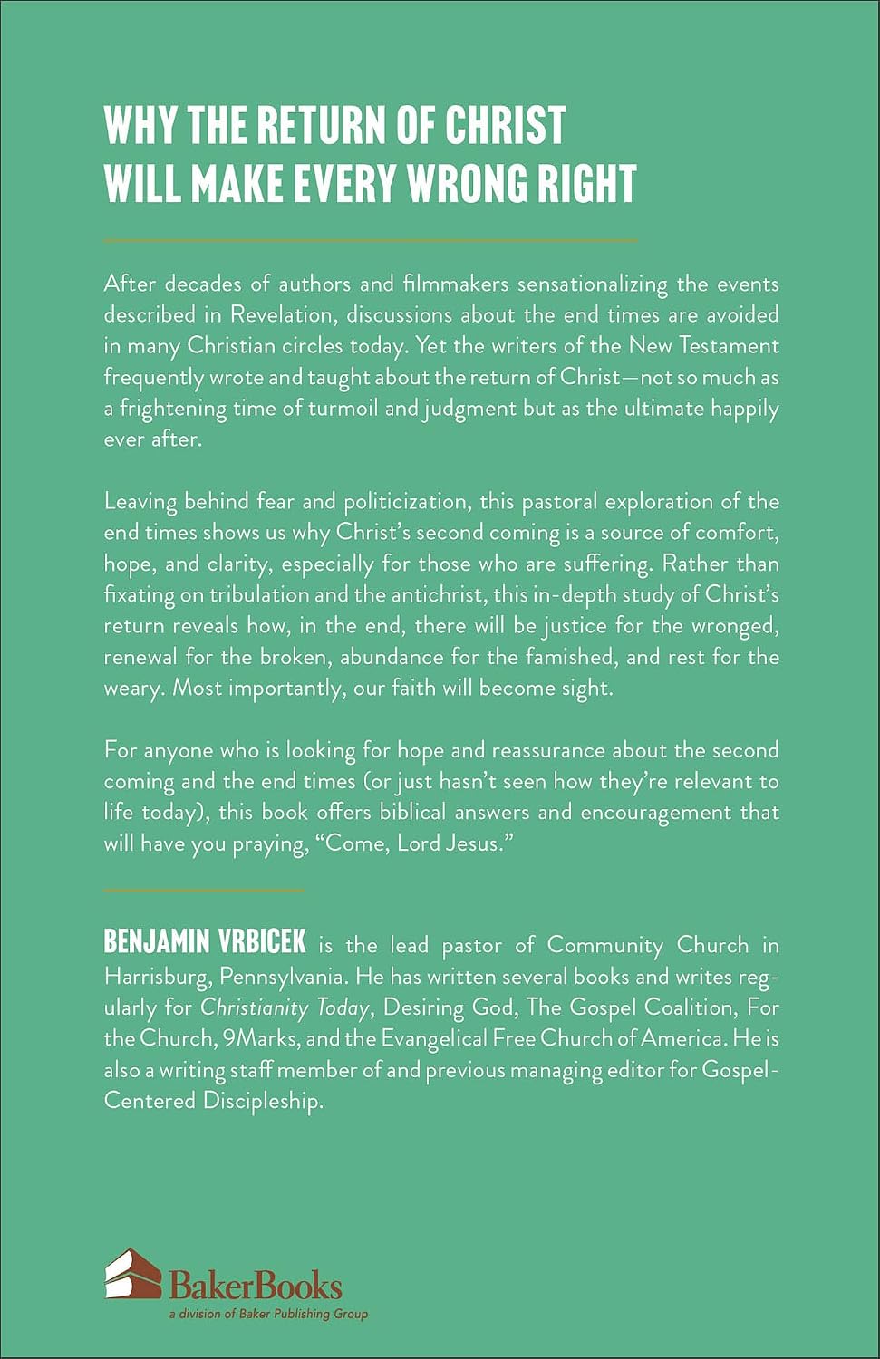 THE RESTORATION OF ALL THINGS: HOW THE PROMISE OF CHRIST'S RETURN BRINGS US COMFORT TODAY
