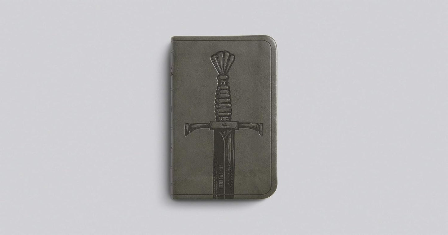 B ESV VEST POCKET NEW TESTAMENT WITH PSALMS AND PROVERBS  SILVER  SWORD DESIGN (RED LETTER EDITION)