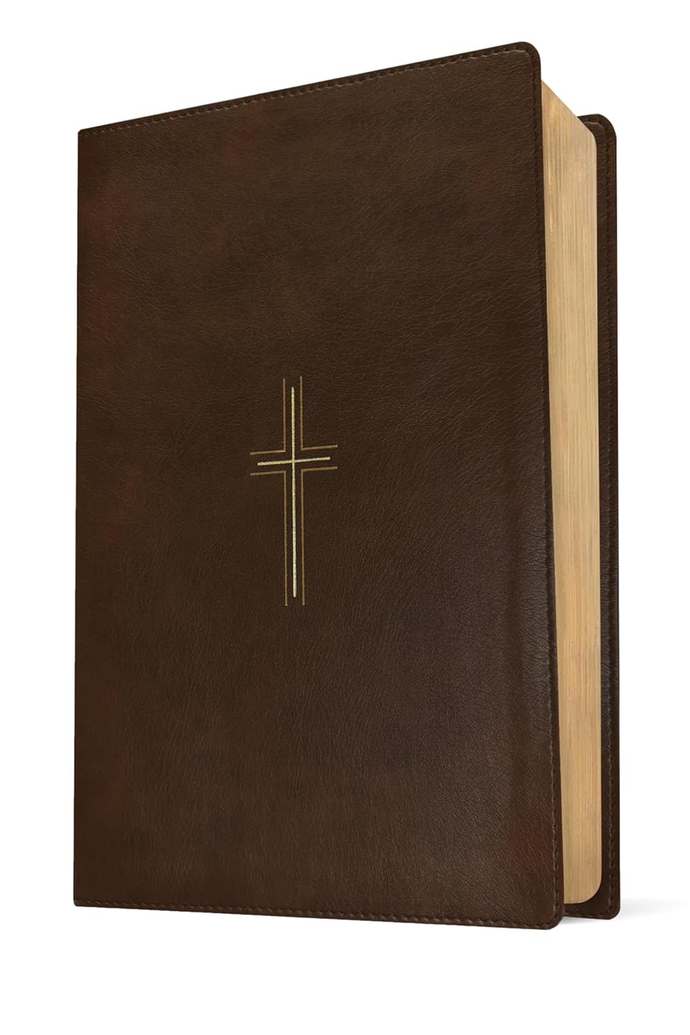 NLT GIANT PRINT BIBLE FILAMENT-ENABLED RUSTIC BROWN GOLD CROSS (RED LETTER EDITION)