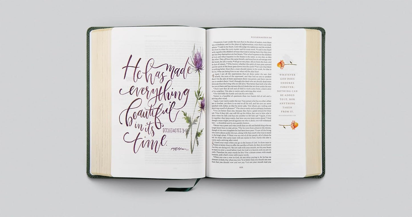ESV GraceLaced Bible, Journaling Edition (Artwork by Ruth Chou Simons) Quiet Forest