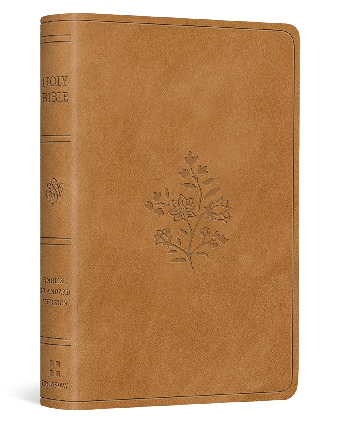 B ESV VEST POCKET NEW TESTAMENT WITH PSALMS AND PROVERBS  NUBUCK CARAMEL  WILDFLOWER DESIGN (RED LETTER EDITION)