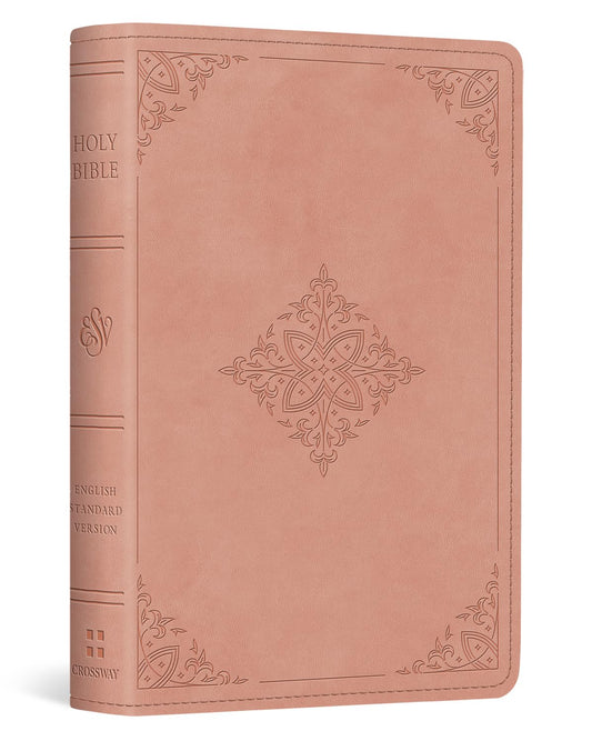 B ESV VEST POCKET NEW TESTAMENT WITH PSALMS AND PROVERBS  BLUSH ROSE  FLEUR-DE-LIS DESIGN (RED LETTER EDITION)