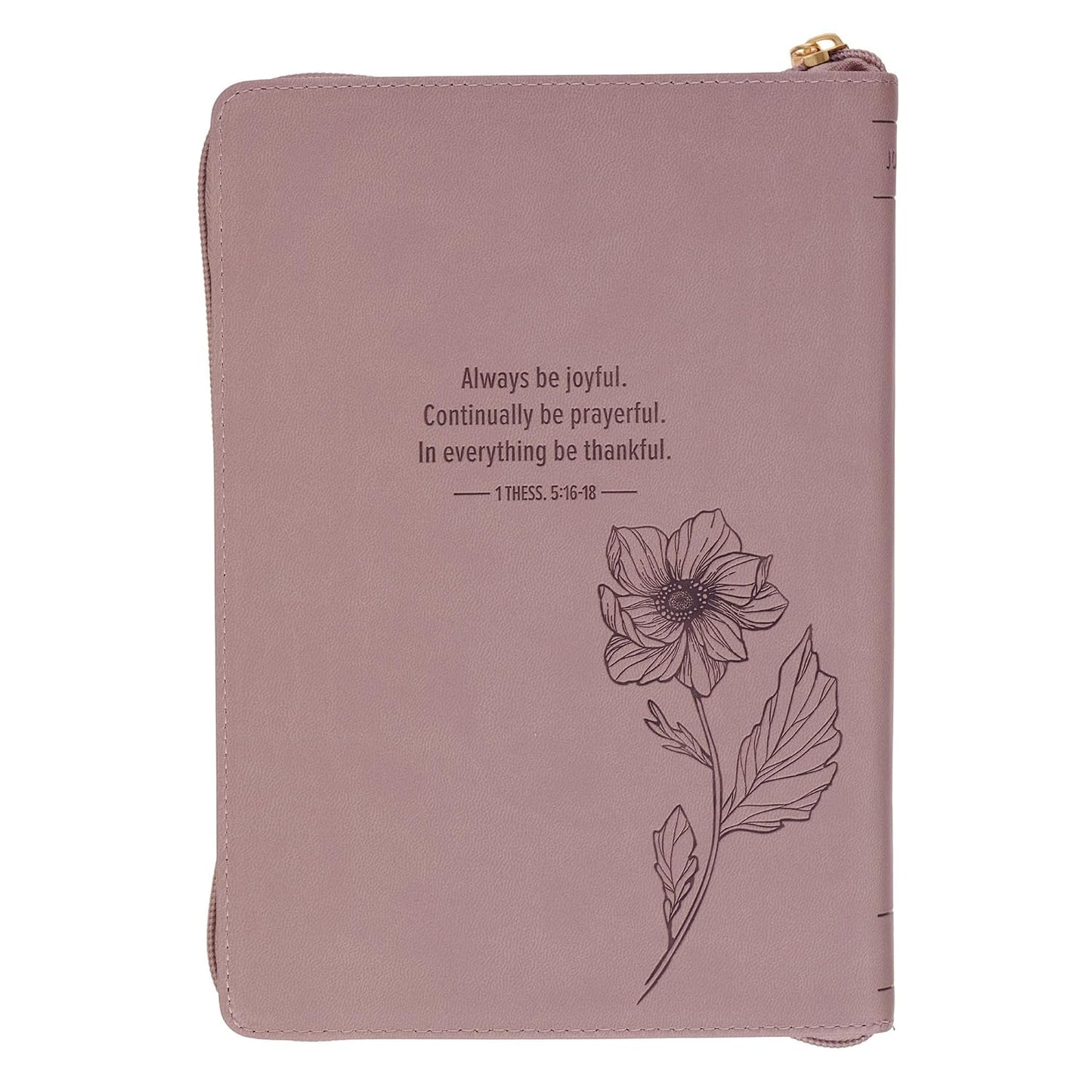 JOURNAL WITH ZIPPER (JOYFUL DUSTY MAUVE PRESSED FLOWER COLLECTION)