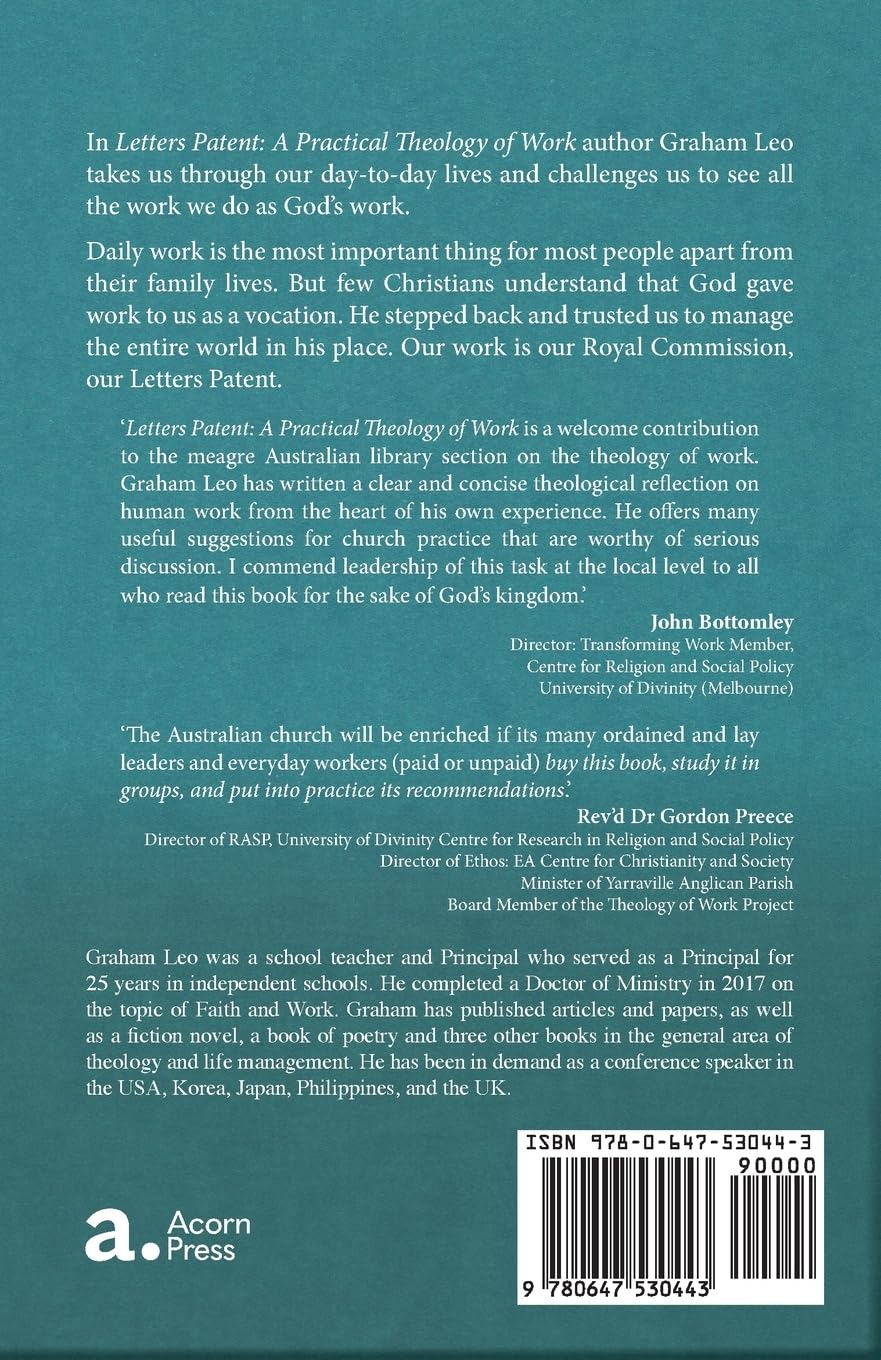 LETTERS PATENT: A PRATICAL THEOLOGY OF WORK
