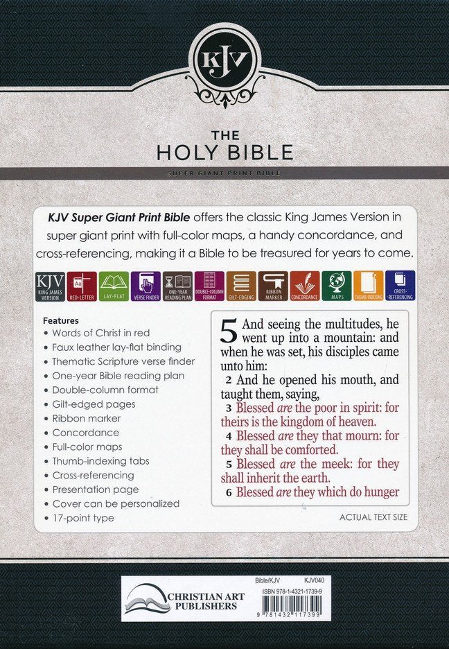 B KJV GIANT PRINT BIBLE BROWN/PINK THUMB INDEX (RED LETTER EDITION)