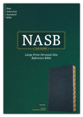 B NASB LARGE PRINT PERSONAL SIZE REFERENCE BIBLE BLACK INDEXED (RED LETTER EDITION)
