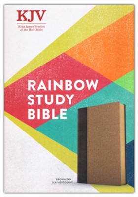 B KJV RAINBOW STUDY BIBLE BROWN/TAN