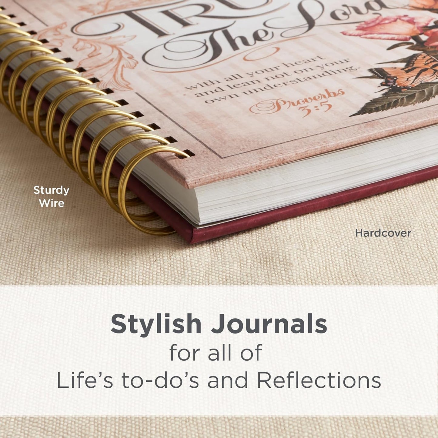 JOURNAL: TRUST IN THE LORD WITH METAL CORNERS (HOPE & TRUST COLLECTION) (PROVERBS 3:5)