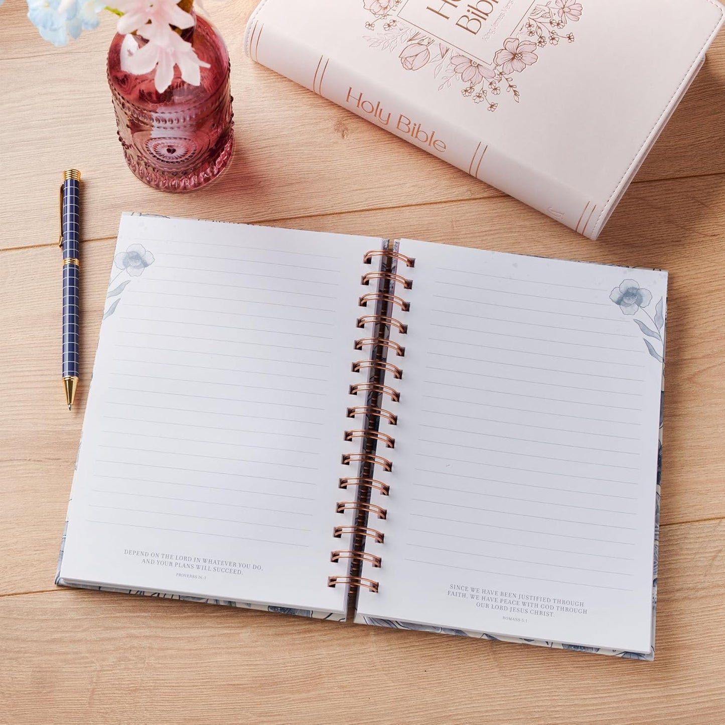 JOURNAL: TRUST IN THE LORD WITH ALL YOUR HEART  FLORAL