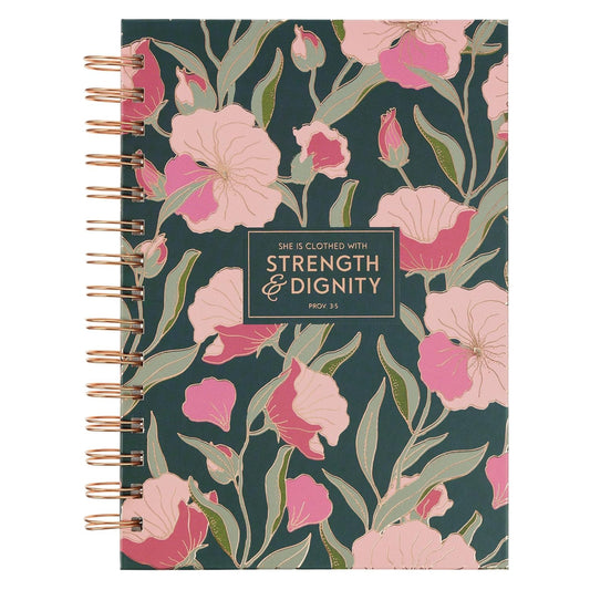 JOURNAL: SHE IS CLOTHED WITH STRENGTH & DIGNITY  FLORAL
