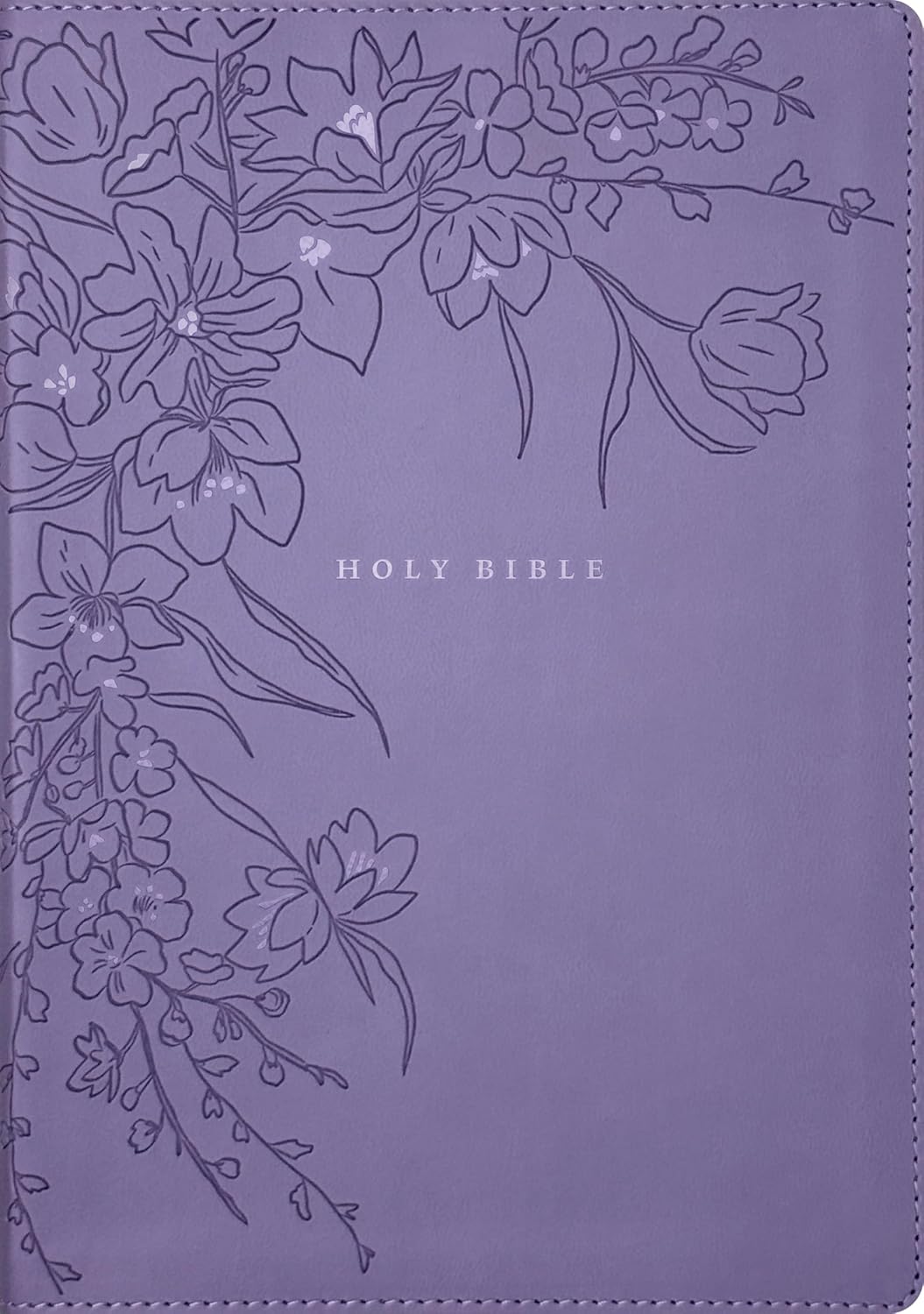 NLT GIANT PRINT BIBLE FILAMENT-ENABLED LAVENDER FLORAL (RED LETTER EDITION)