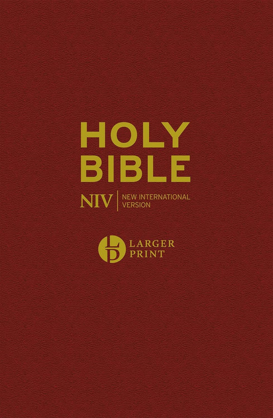 NIV LARGER PRINT BURGUNDY BIBLE