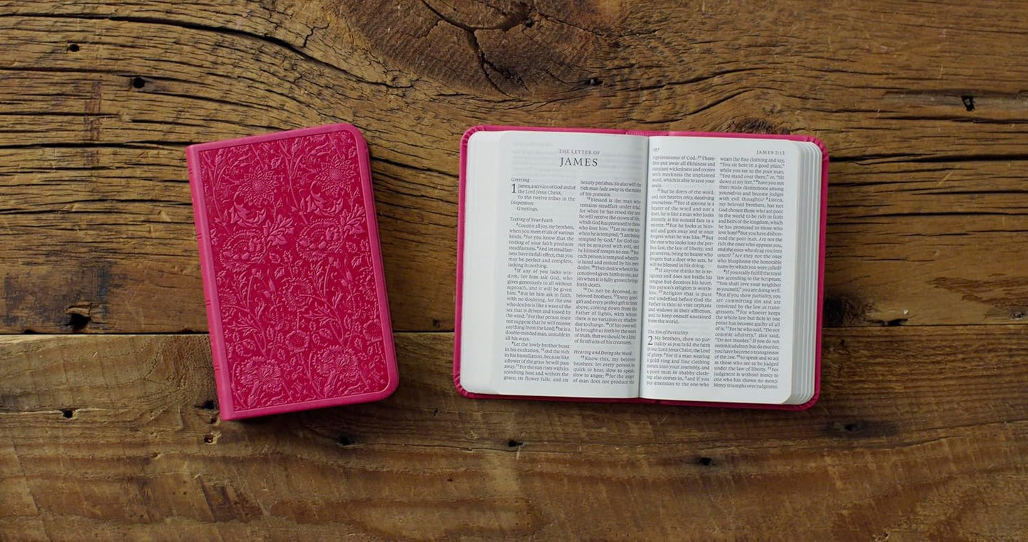 B ESV VEST POCKET NEW TESTAMENT WITH PSALMS AND PROVERBS  BERRY  FLORAL DESIGN (RED LETTER EDITION)