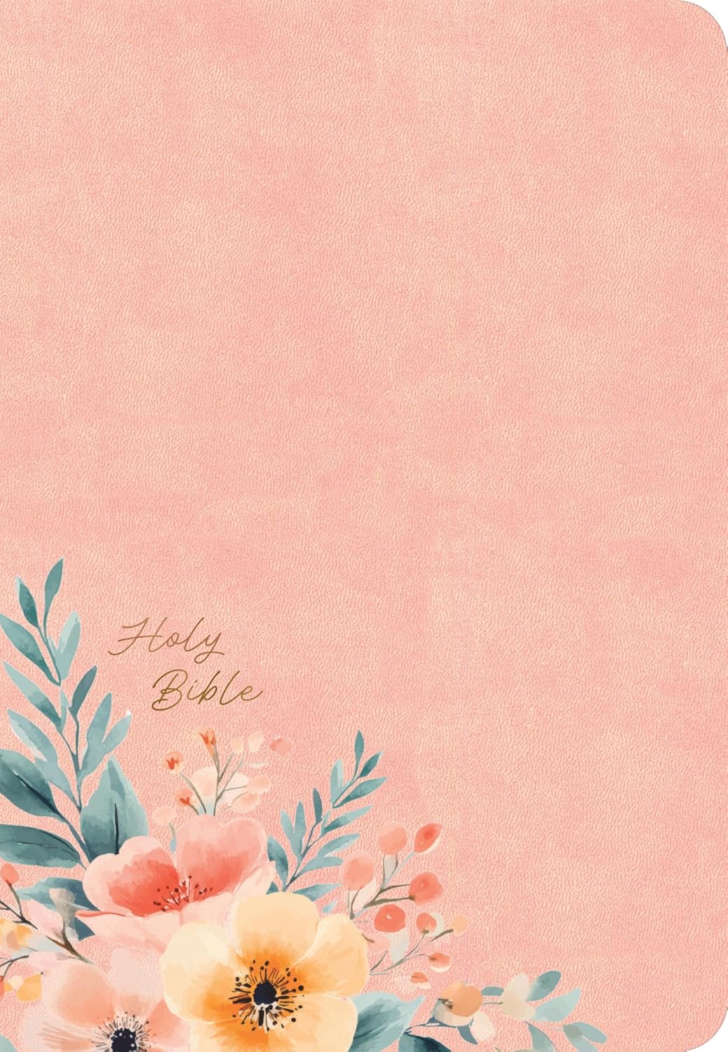 B CSB LARGE PRINT PERSONAL SIZE REFERENCE BIBLE  DIGITAL STUDY EDITION  PEACH FLORAL  INDEXED (RED LETTER EDITION)