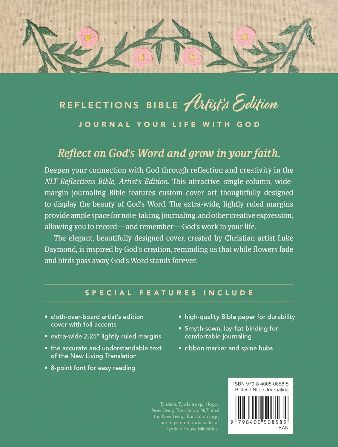 B NLT REFLECTIONS BIBLE ARTIST'S EDITION