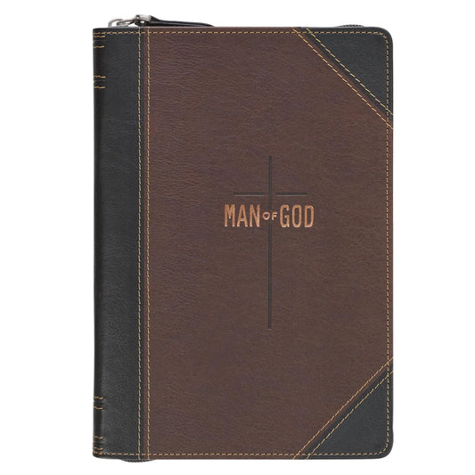 JOURNAL WITH ZIPPER (MAN OF GOD BROWN TRAILHEAD COLLECTION)
