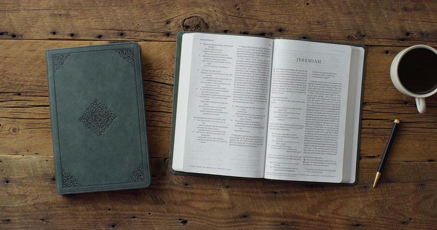 ESV LARGE PRINT VALUE THINLINE BIBLE QUIET FOREST  ORNAMENT DESIGN