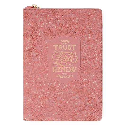 JOURNAL WITH ZIPPER (TRUST CORAL CASCADE COLLECTION)