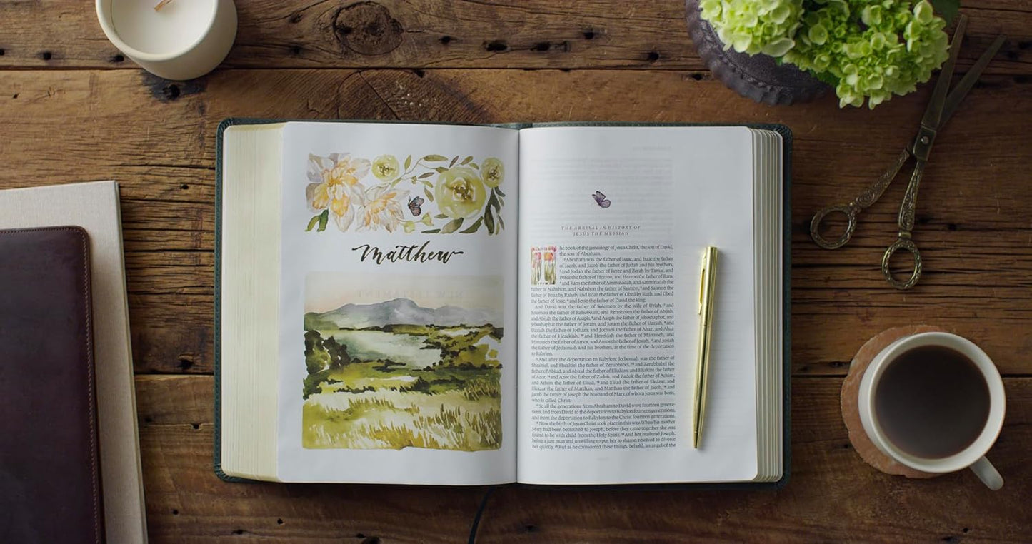 ESV GraceLaced Bible, Journaling Edition (Artwork by Ruth Chou Simons) Quiet Forest
