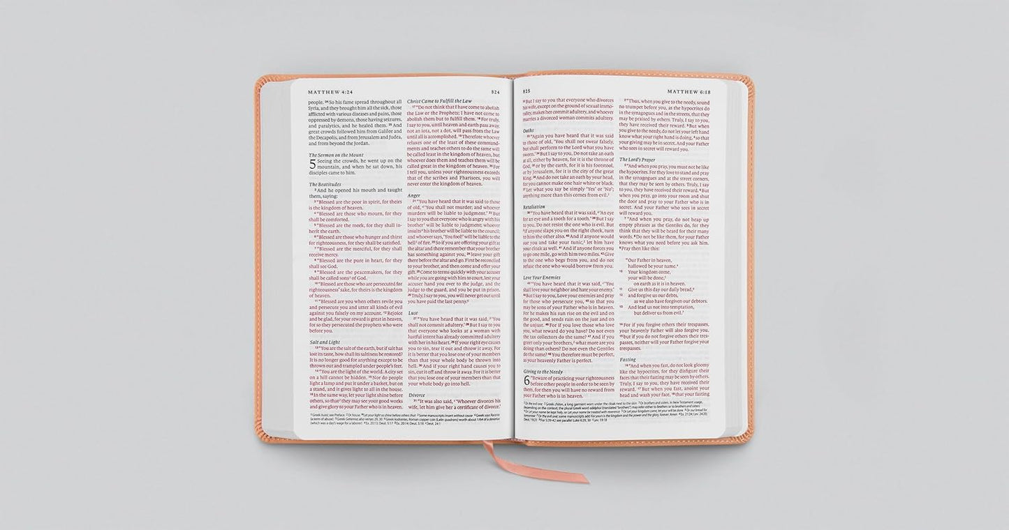 B ESV THINLINE BIBLE BLUSH ROSE  EMBLEM DESIGN