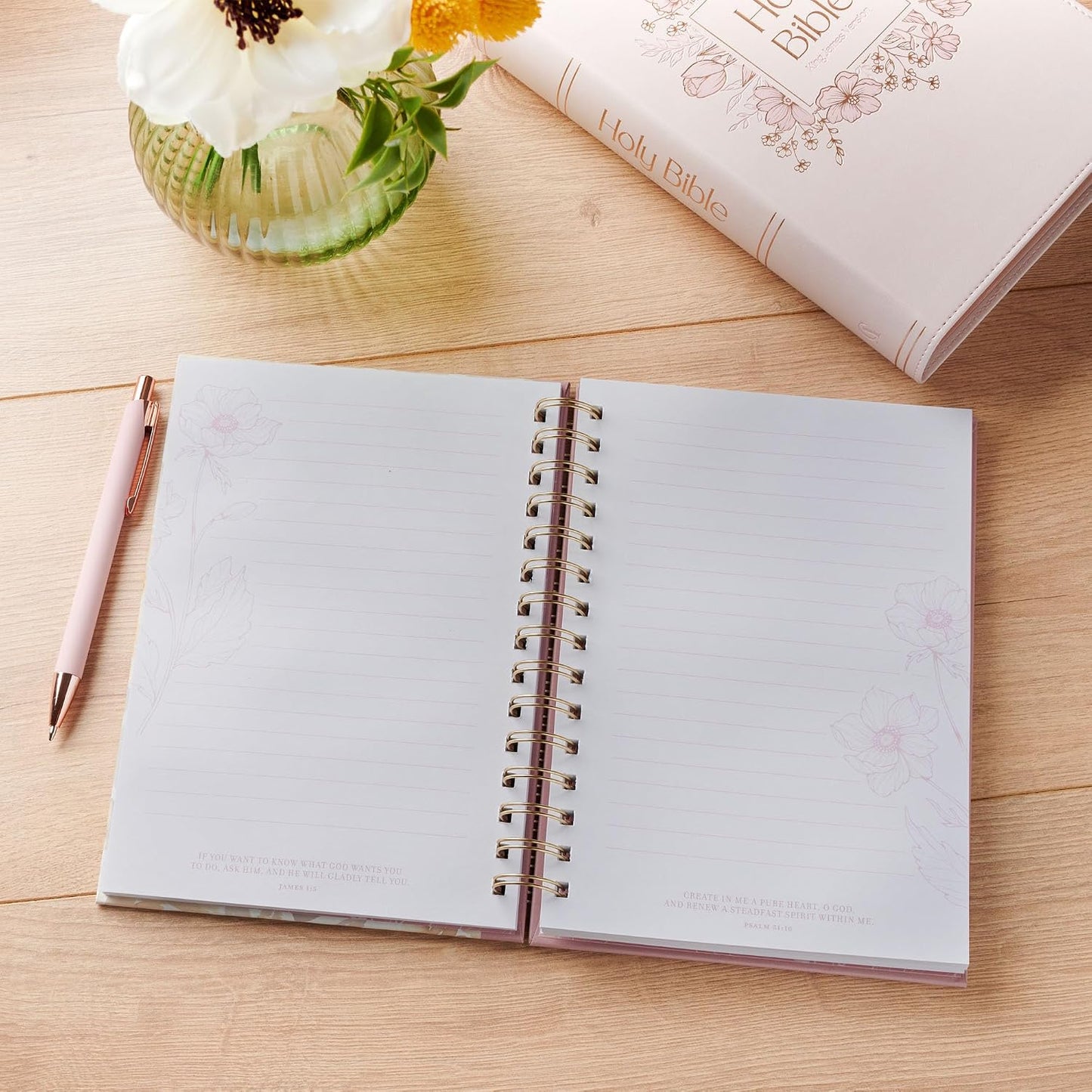 JOURNAL (JOYFUL DUSTY MAUVE PRESSED FLOWER COLLECTION)