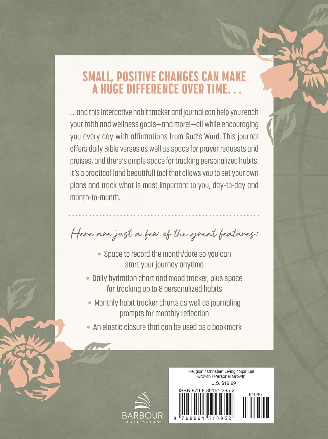 BIBLE AFFIRMATIONS HABIT TRACKER JOURNAL: A CREATIVE MAP FOR MIND  HEART  AND BODY WELLNESS