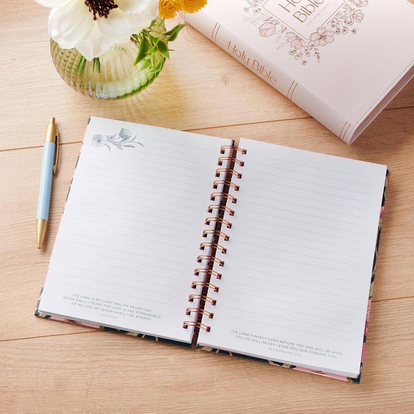 JOURNAL: SHE IS CLOTHED WITH STRENGTH & DIGNITY  FLORAL