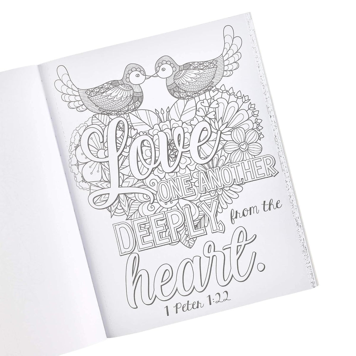 G ACB: WHERE LOVE BLOOMS COLORING BOOK