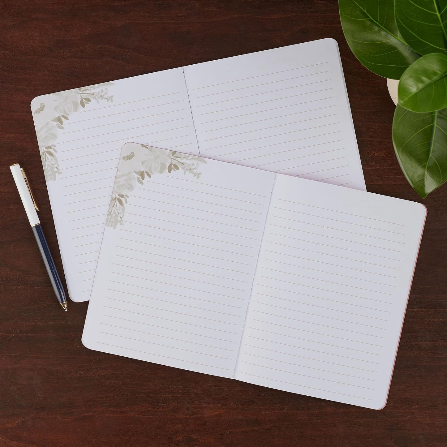 NOTEBOOK  MEDIUM (SET OF 2): JOY COMES IN THE MORNING & MY GRACE IS SUFFICIENT  FLORAL