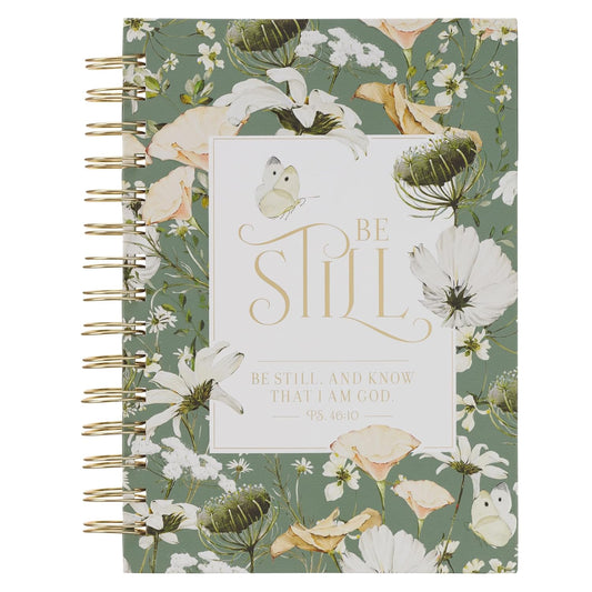JOURNAL: BUTTERFLY  BE STILL  GREEN