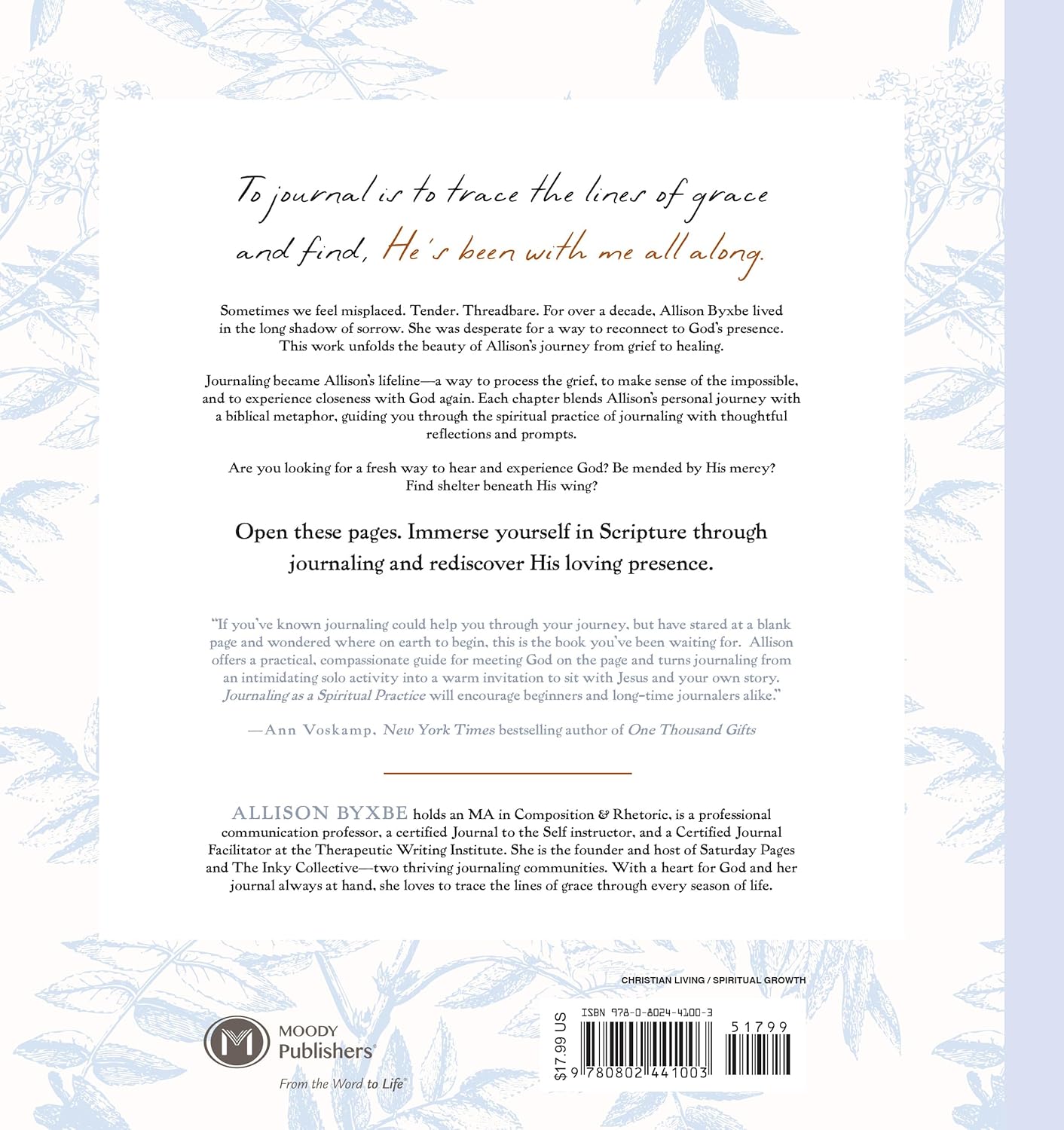 JOURNALING AS A SPIRITUAL PRACTICE: TRACING THE LINES OF GRACE TO GOD'S PRESENCE