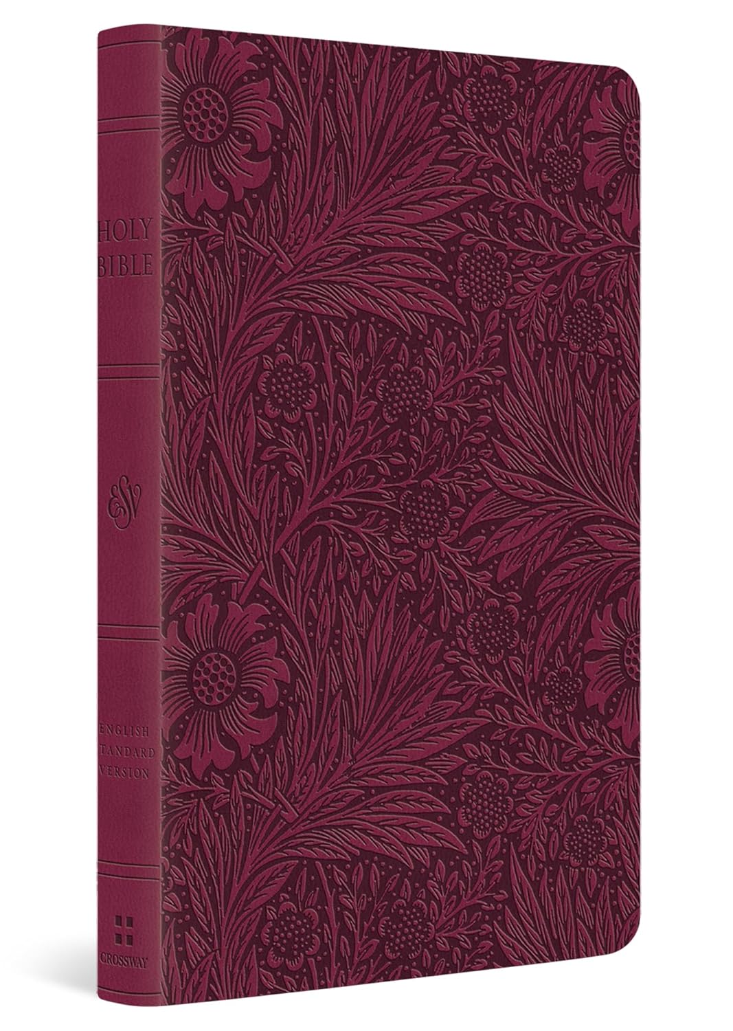 B ESV LARGE PRINT VALUE THINLINE BIBLE RASPBERRY  FLORAL DESIGN