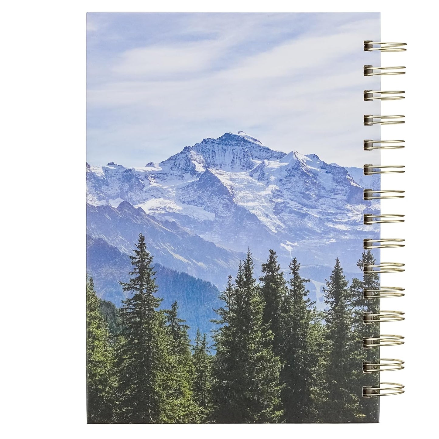 JOURNAL: BE STRONG & COURAGEOUS (JOSH. 1:9) NAVY TREES (SPIRAL HARDCOVER)