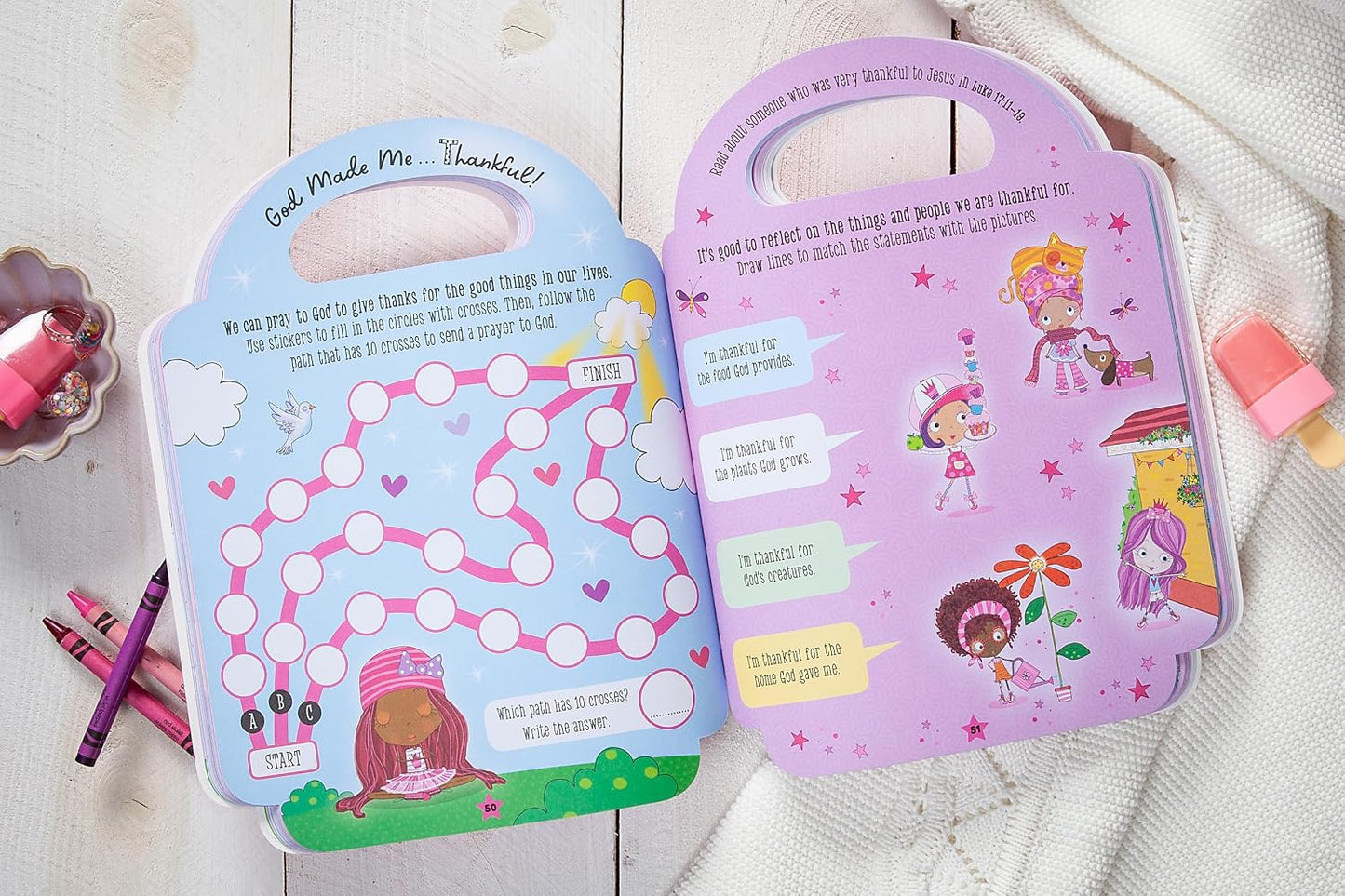 MY PRETTY PINK ABC OF GOD LOVES ME ACTIVITY BOOK (WITH HANDLE)