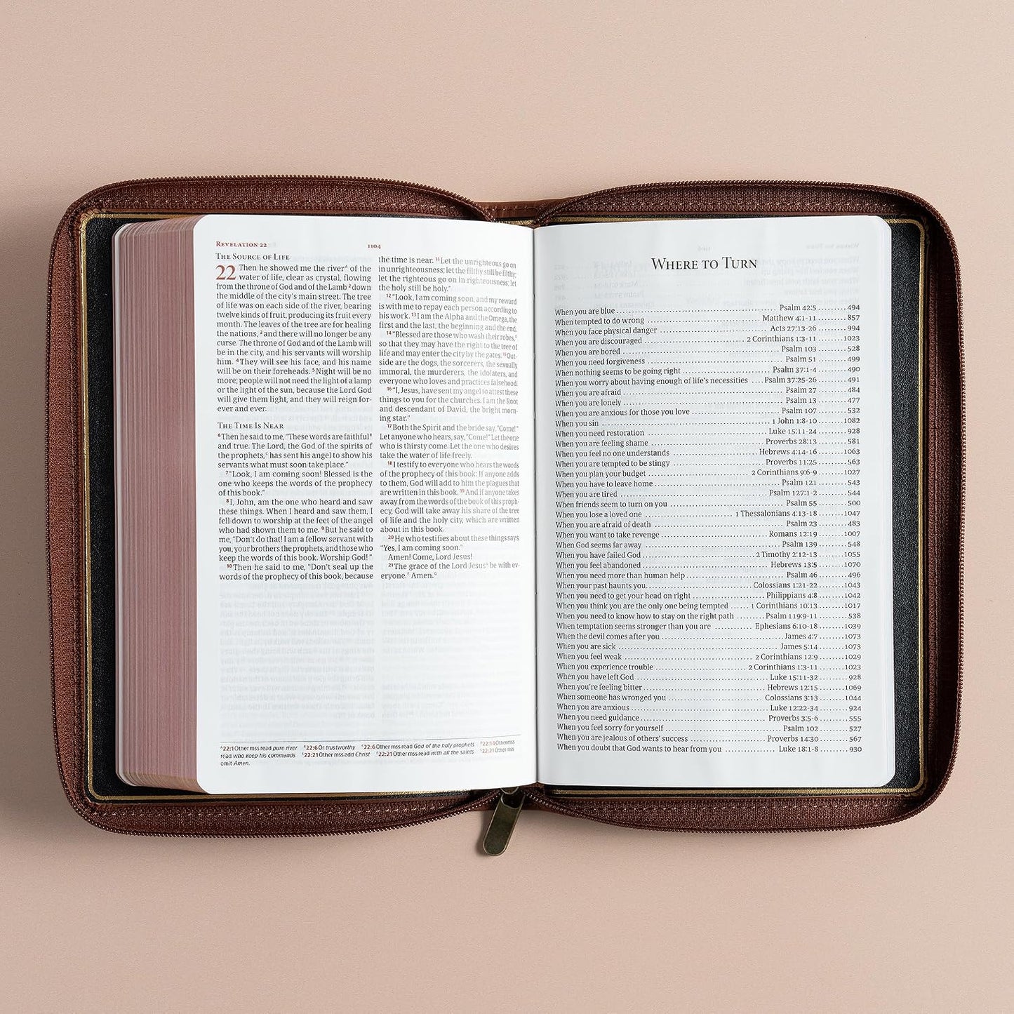 B CSB PERSONAL SIZE BIBLE  HOLMAN HANDCRAFTED COLLECTION  ZIPPER TAN (BLACK LETTER EDITION)