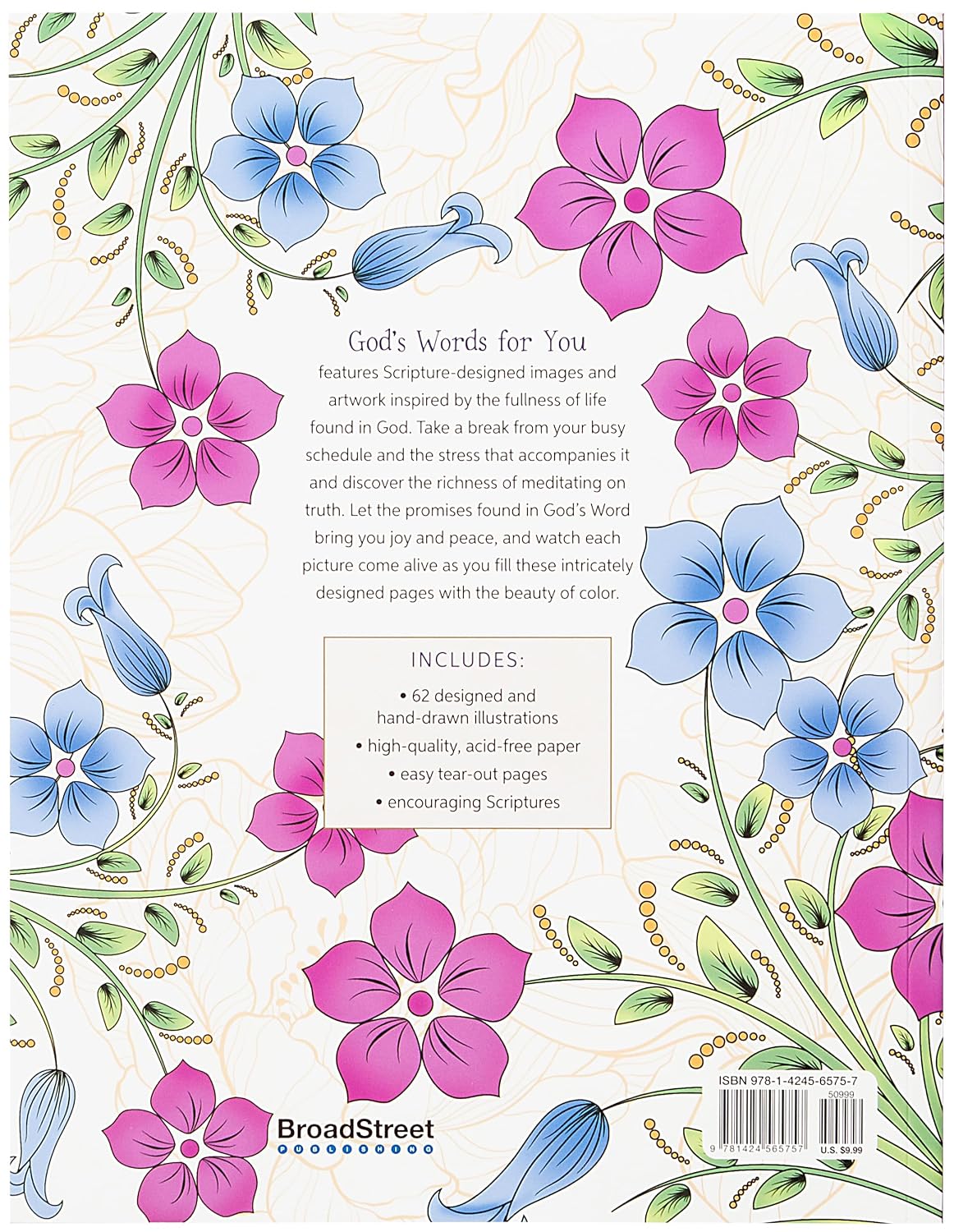GODS WORDS FOR YOU COLORING BOOK: RELAX. REFRESH. RENEW.
