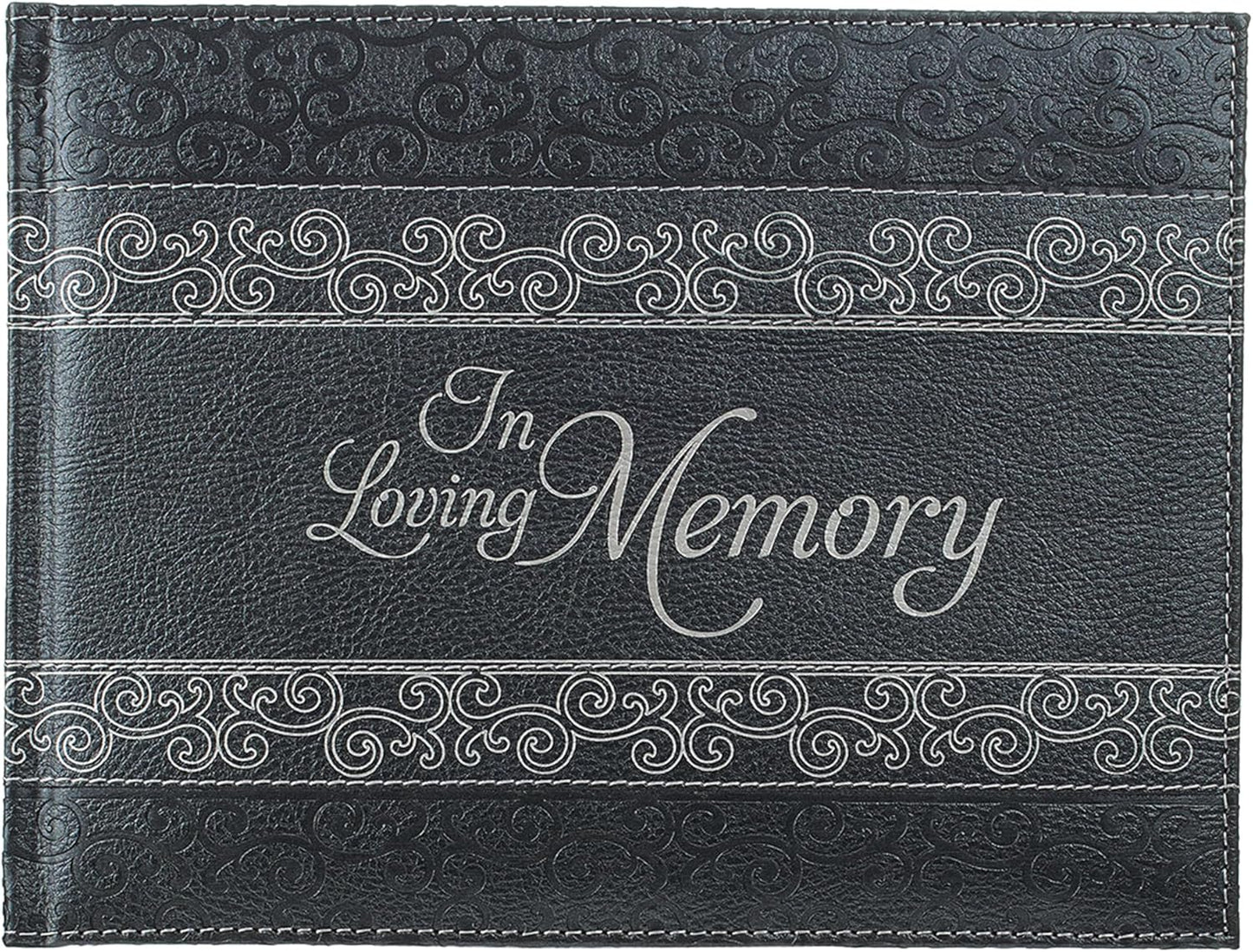 GUEST BOOK: IN LOVING MEMORY  CHARCOAL LACE