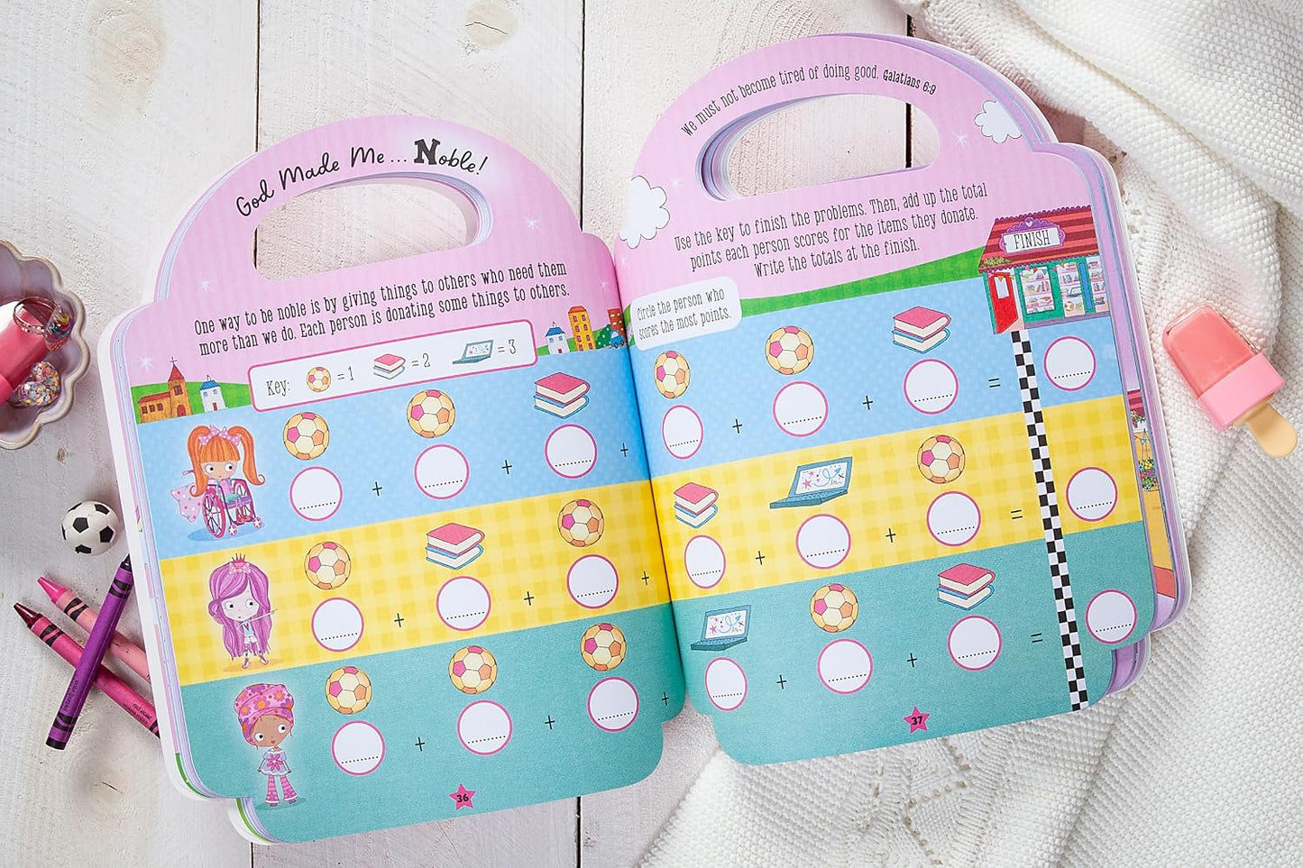 MY PRETTY PINK ABC OF GOD LOVES ME ACTIVITY BOOK (WITH HANDLE)