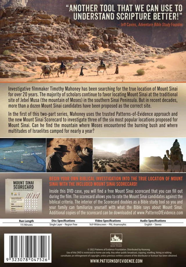 DVD PATTERNS OF EVIDENCE: JOURNEY TO MOUNT SINAI