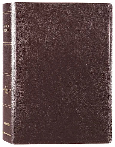 B AMPLIFIED HOLY BIBLE LARGE PRINT BURGUNDY (BLACK LETTER EDITION)