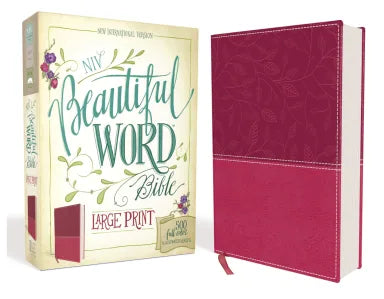 B NIV BEAUTIFUL WORD BIBLE LARGE PRINT PINK (BLACK LETTER EDITION)