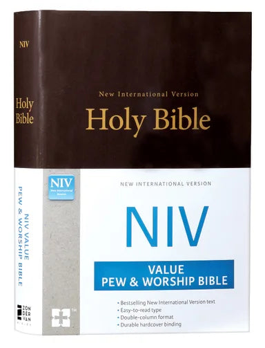 B NIV VALUE PEW AND WORSHIP BIBLE BROWN (BLACK LETTER EDITION)