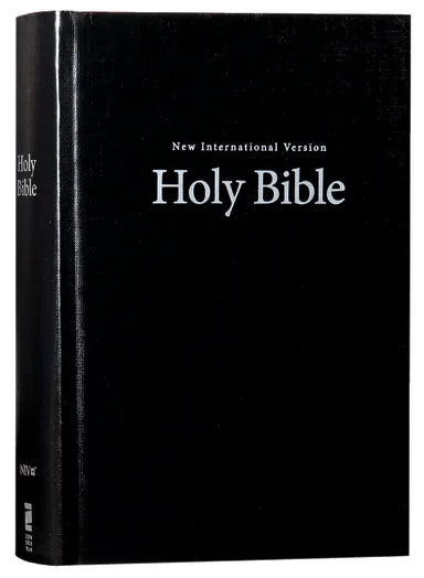 B NIV SINGLE-COLUMN PEW AND WORSHIP BIBLE LARGE PRINT BLACK (BLACK LETTER EDITION)