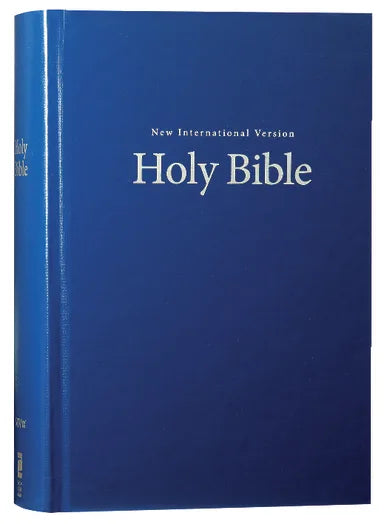 NIV SINGLE-COLUMN PEW AND WORSHIP BIBLE LARGE PRINT BLUE (BLACK LETTER EDITION)