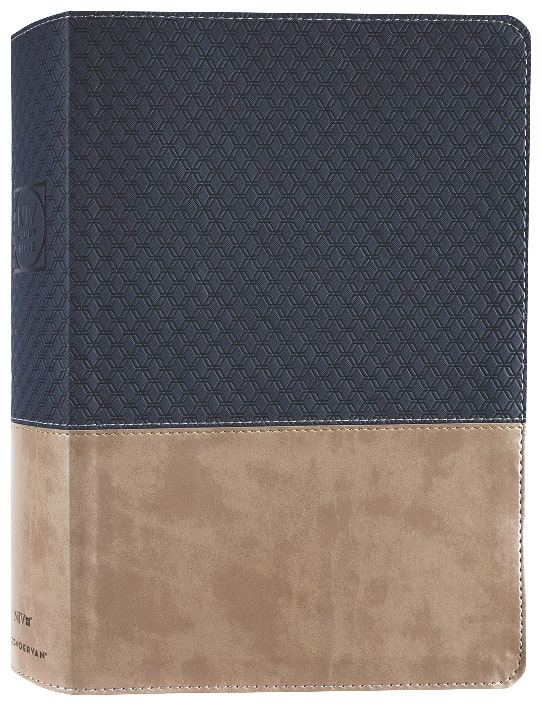B NIV STUDY BIBLE NAVY/TAN (RED LETTER EDITION) FULLY REVISED EDITION (2020)