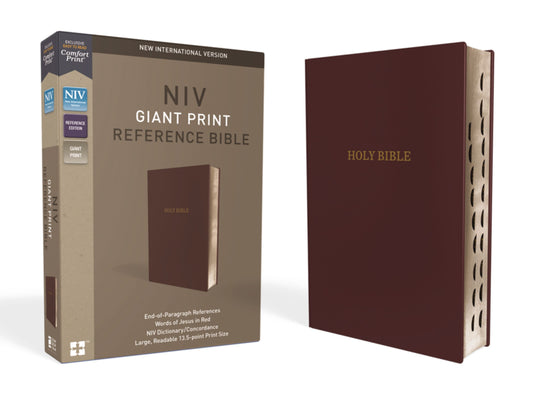 B NIV REFERENCE BIBLE GIANT PRINT INDEXED BURGUNDY (RED LETTER EDITION)