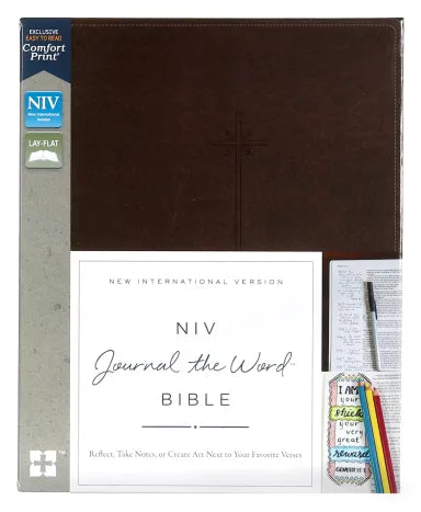 B NIV JOURNAL THE WORD BIBLE BROWN (RED LETTER EDITION)