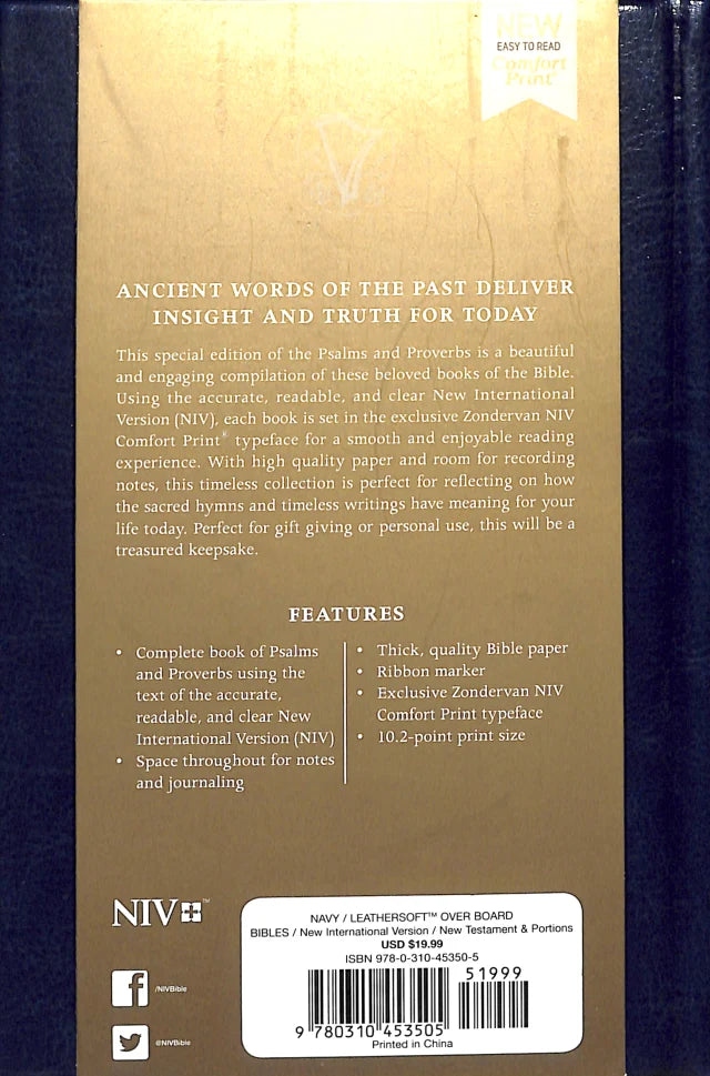 B NIV PSALMS AND PROVERBS NAVY