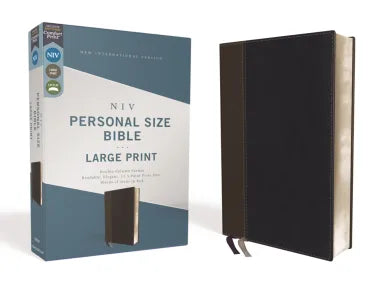 B NIV PERSONAL SIZE BIBLE LARGE PRINT BLACK (RED LETTER EDITION)