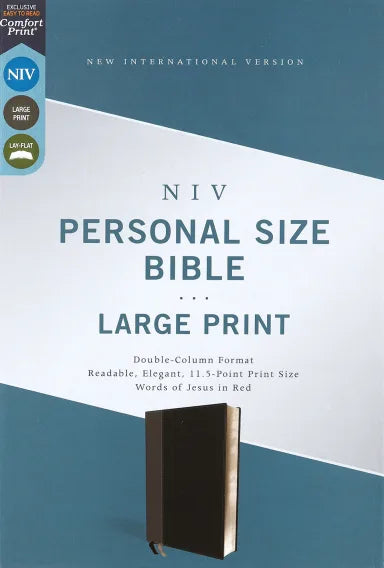 B NIV PERSONAL SIZE BIBLE LARGE PRINT BLACK (RED LETTER EDITION)